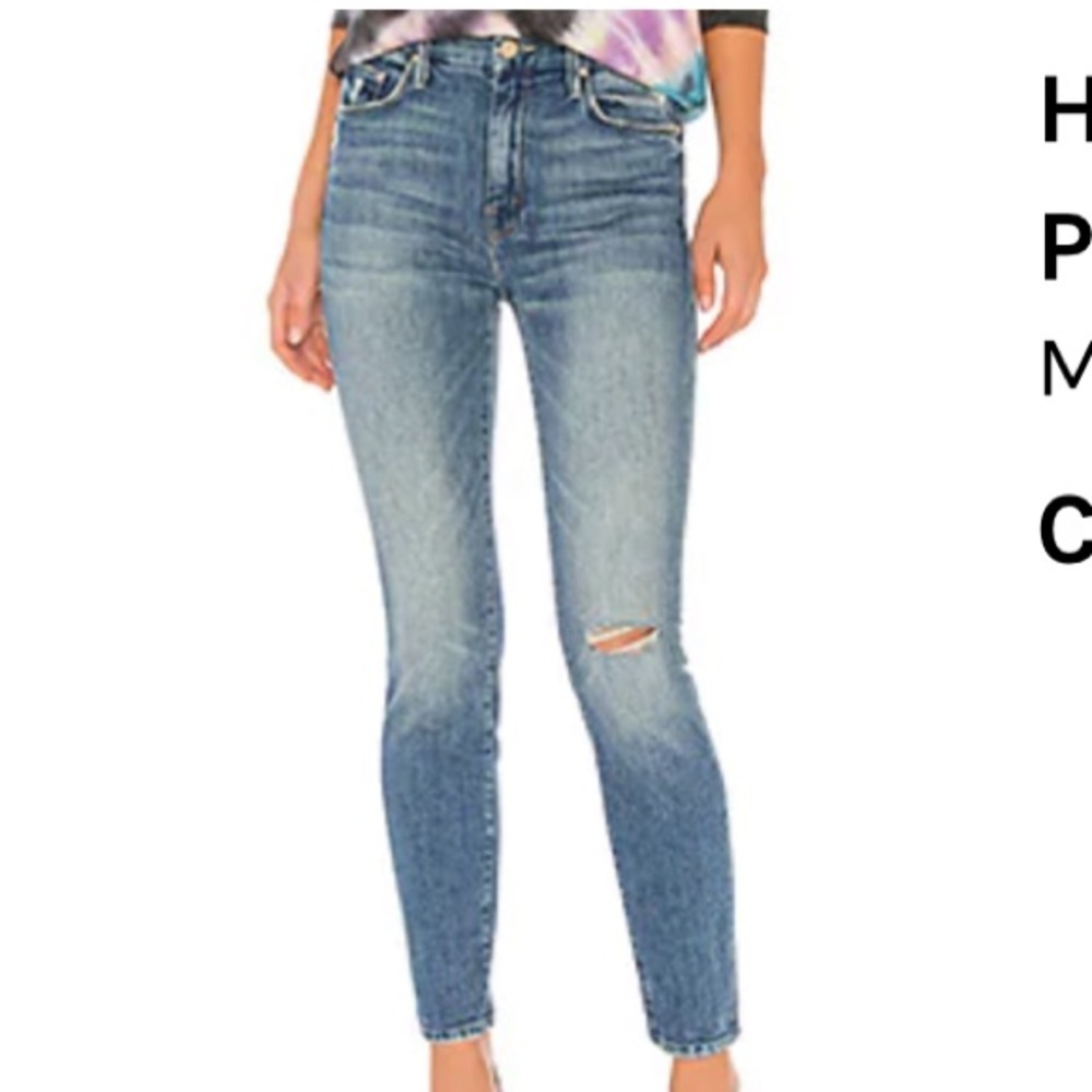 Mother High Waisted Looker Ankle in Popism 26
